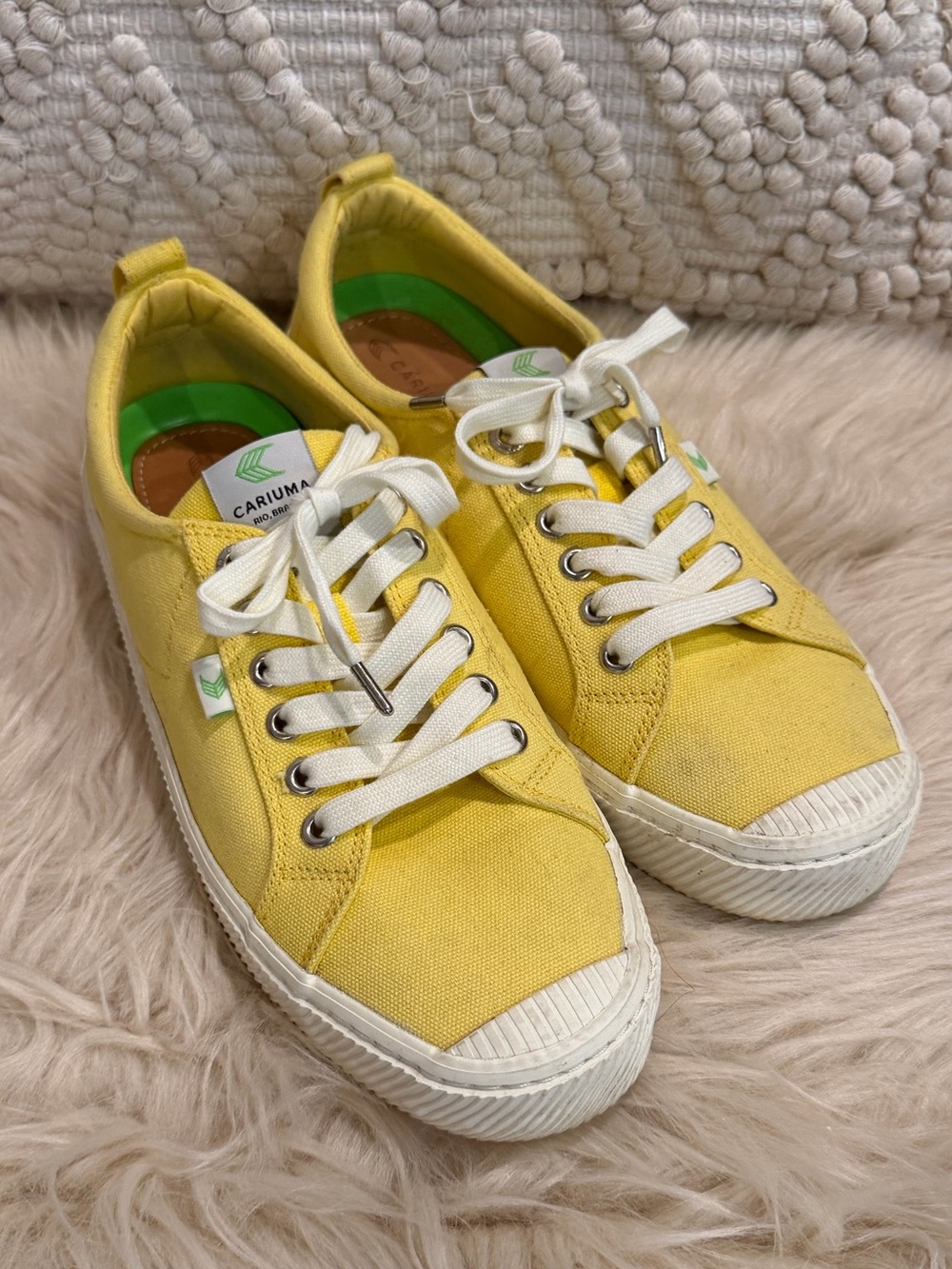 Cariuma Oca Low Yellow Canvas Sneakers